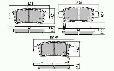 RDA Rear Disc Brake Pads for Toyota Tarago ACR30 2000 - 12/2005