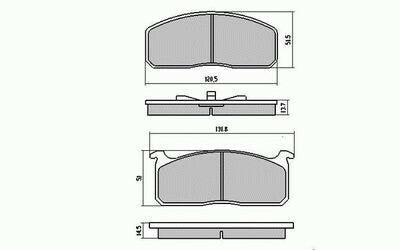 RDA Front Disc Brake Pads for Toyota Hilux 2WD RN41 RN42 RN44 SR5 8/1978-7/83
