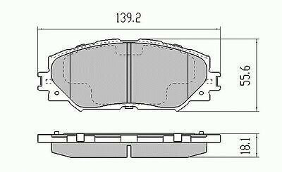 RDA Front Disc Brake Pads for Toyota Corolla ZRE153 7/2007-ON (AKE)
