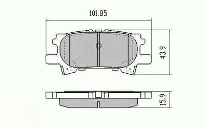 RDA Rear Disc Brake Pads for Toyota Kluger MCU28 V6 8/2006 - 6/2007