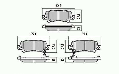 RDA Rear Disc Brake Pads for Toyota Corolla ZZE121 ZZ122 ZZE123 ZZE125 (Type1)