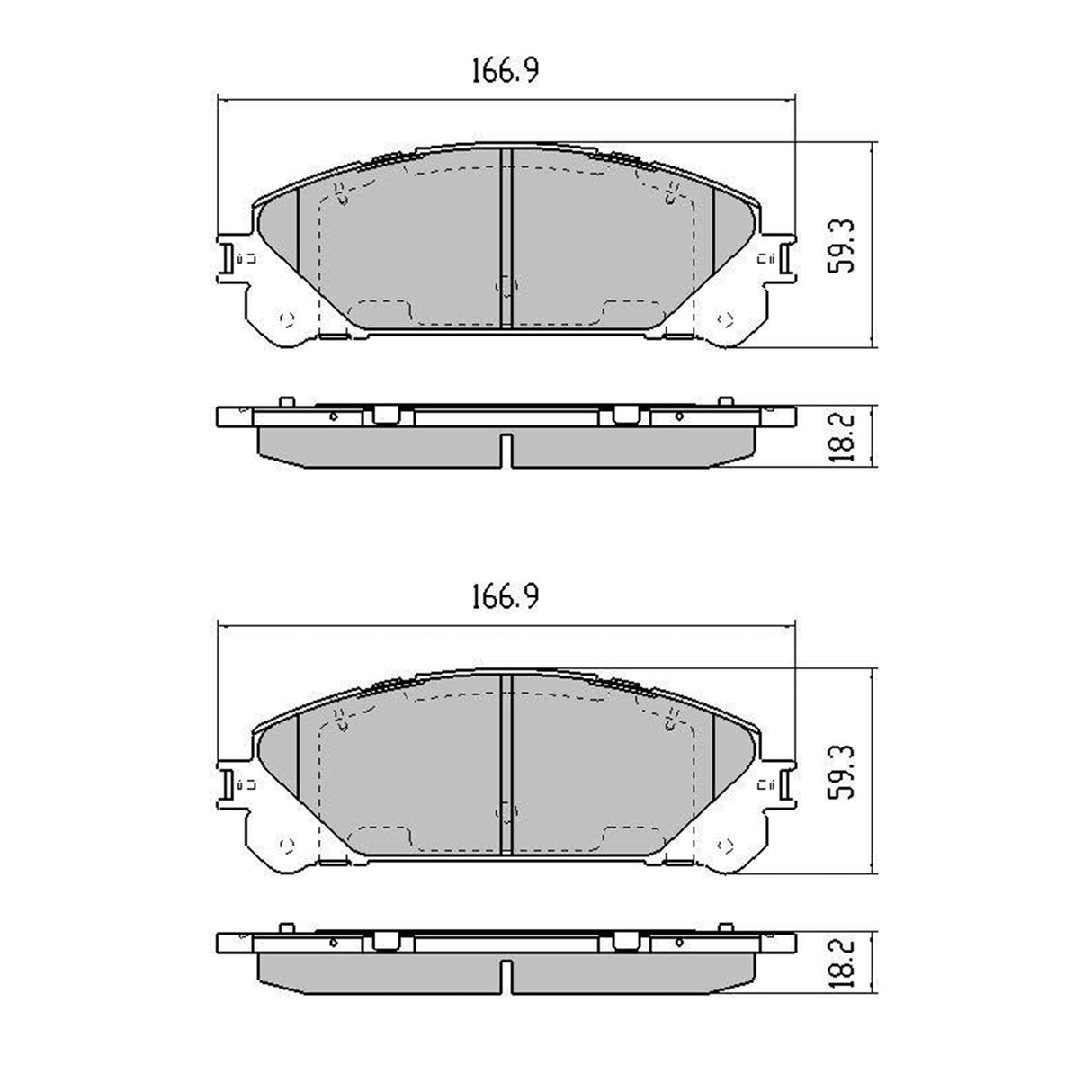 RDA Front Disc Brake Pads for Toyota Kluger GSU45 6/2007-Onwards