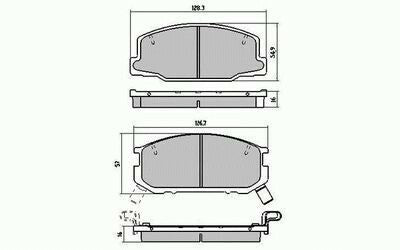 RDA Front Disc Brake Pads for Toyota Celica RA63 2.0L 10/1983 - 9/ 1984