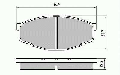 RDA Front Disc Brake Pads for Toyota Supra MA61 8/1981 - 12/1985