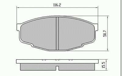 RDA Front Disc Brake Pads for Toyota Cressida MX62 9/1980 - 7/1984