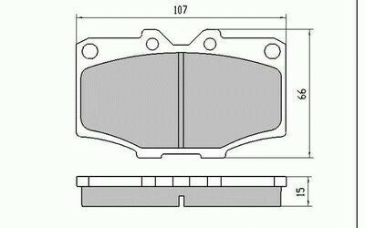 RDA Front Disc Brake Pads for Toyota Hilux 4WD LN60 LN65 8/1983-3/1989