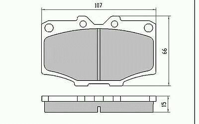 RDA Front Disc Brake Pads for Toyota Hilux 4WD YN60 YN62 8/1983-3/1989