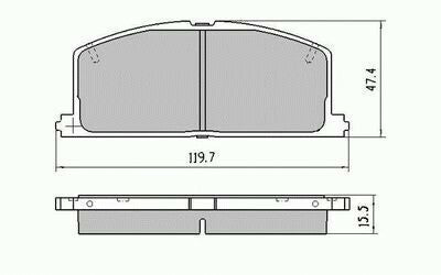 RDA Front Disc Brake Pads for Toyota Corolla SECA AE101 2/1994 - 1998