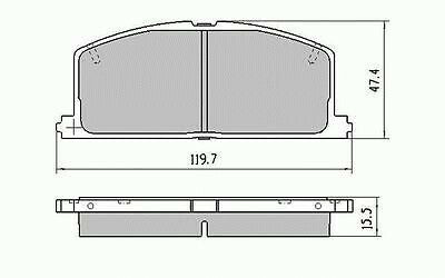 RDA Front Disc Brake Pads for Toyota Celica ST162 SX 5 STD 8/1985 - 8/1989