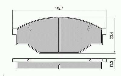 RDA Front Disc Brake Pads for Toyota Hilux 2WD L5# RN5# YN5# 8/1983 - 3//1989