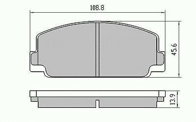 RDA Front Disc Brake Pads for Toyota Celica RA40 RA40B 8/1977 - 7/1981