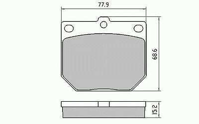 RDA Front Disc Brake Pads for Toyota Crown MS85 10/1975 - 1977 (suits sumi calipers)