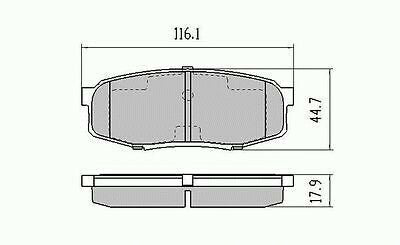 Rear RDA Disc Brake Pads for Toyota Landcruiser 200 Series 11/2007-ONWARD