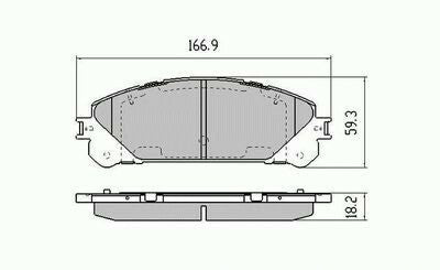 Front RDA Disc Brake Pads for Toyota Kluger GSU40 GSU45 KX-R KS-X 6/2007-ONWARD