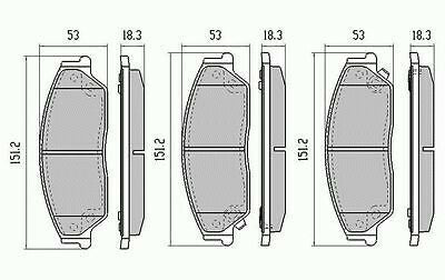 Front RDA HD Disc Brake Pads for Toyota Camry ACV40R 2.4 2006-12(PBR)