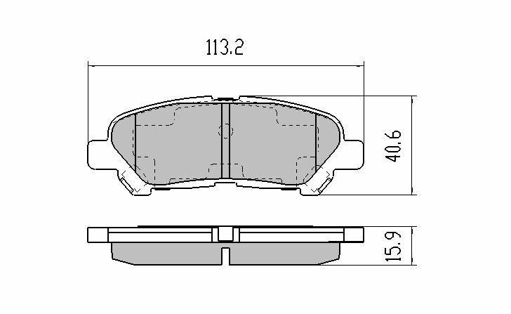 Rear RDA Disc Brake Pads for Toyota Kluger GSU40 GSU45 KX-R KS-X 6/2007-ONWARD