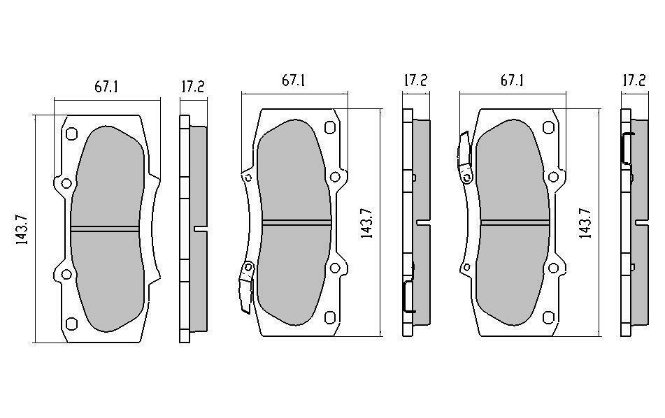 RDA Front Extreme Disc Brake Pads for Toyota Hilux 4WD KUN26 2012-Onwards
