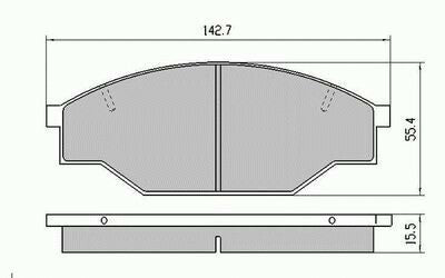 RDA Front H/Duty Brake Pads for Toyota Hilux 2WD (All models) 8/1997-4/2005