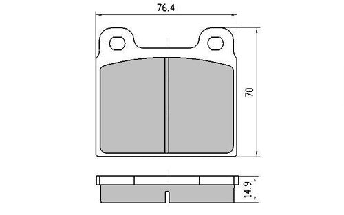 RDA Front Disc Brake Pads for Volkswagen KOMBI 1970-7/1972