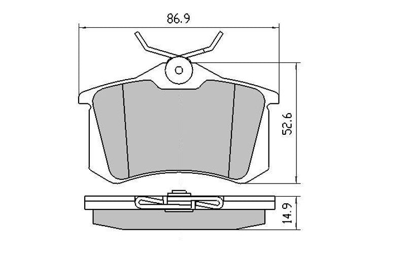 RDA Rear Disc Brake Pads for Volkswagen Golf IV (ALL Models) 2000-2004