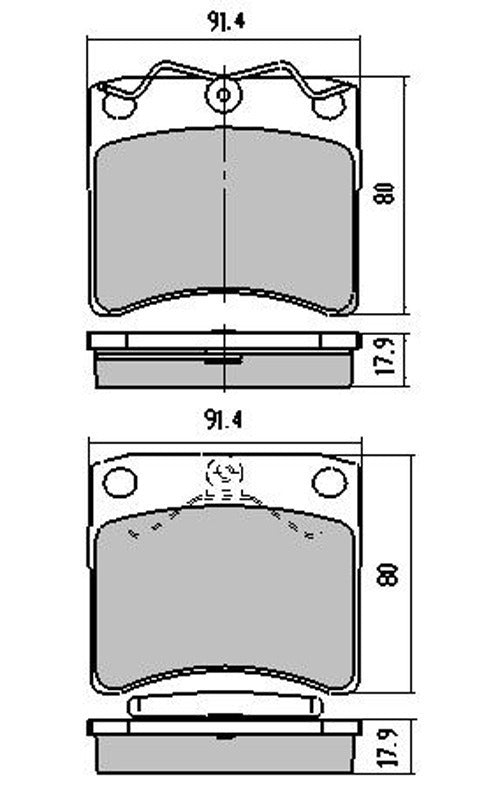 RDA Front Disc Brake Pads for Volkswagen Transporter 2.5L 9/1990-6/1996 Type2