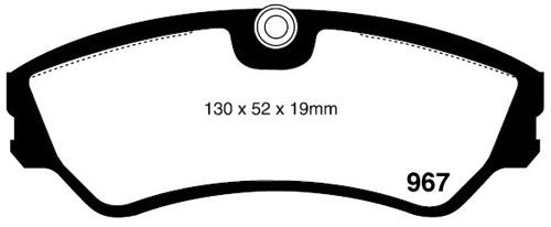 RDA Front Disc Brake Pads for Volkswagen Transporter 2.5L 9/1990-6/1996 Type1