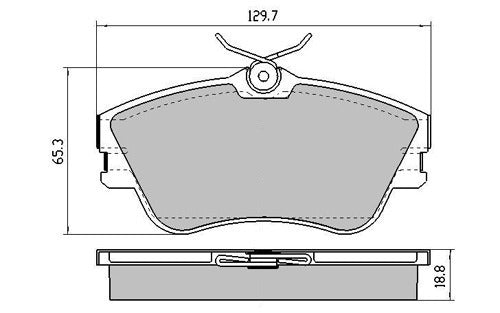 RDA Front Disc Brake Pads for Volkswagen Syncro 11/1992-6/1996 Type2 (SUITS SOLID 282mm Dia ROTORS)