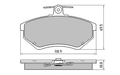 RDA Front Disc Brake Pads for Volkswagen Passat IV 2.3i 1996-2001