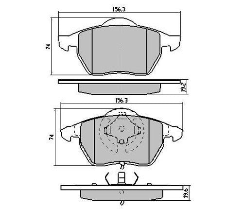 RDA Front Disc Brake Pads for Volkswagen Passat IV 4MOTION 2001-2004