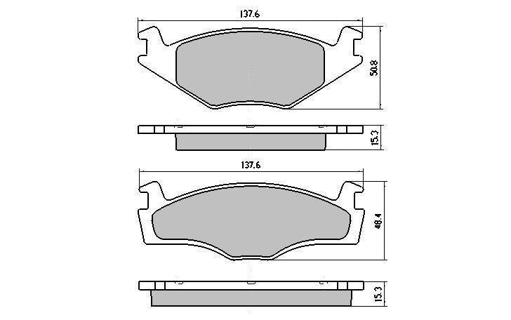 RDA Front Disc Brake Pads for Volkswagen Golf II 1.8i GTi 1984-1991