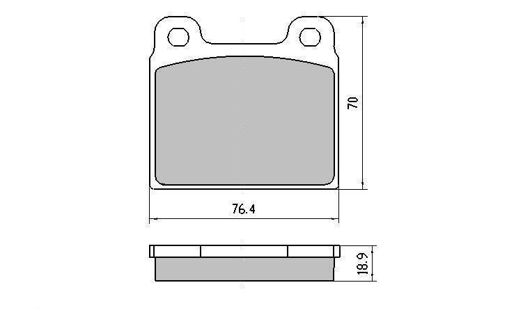 RDA Front Disc Brake Pads for Volkswagen KOMBI 8/1972-9/1985