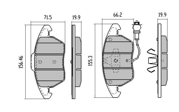 RDA Front Extreme Disc Brake Pads for Volkswagen Caddy 2K 1.6L 2004-ON
