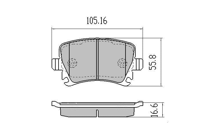 RDA Rear Extreme Disc Brake Pads for Volkswagen Tiguan 2.0T Diesel 2007-ON