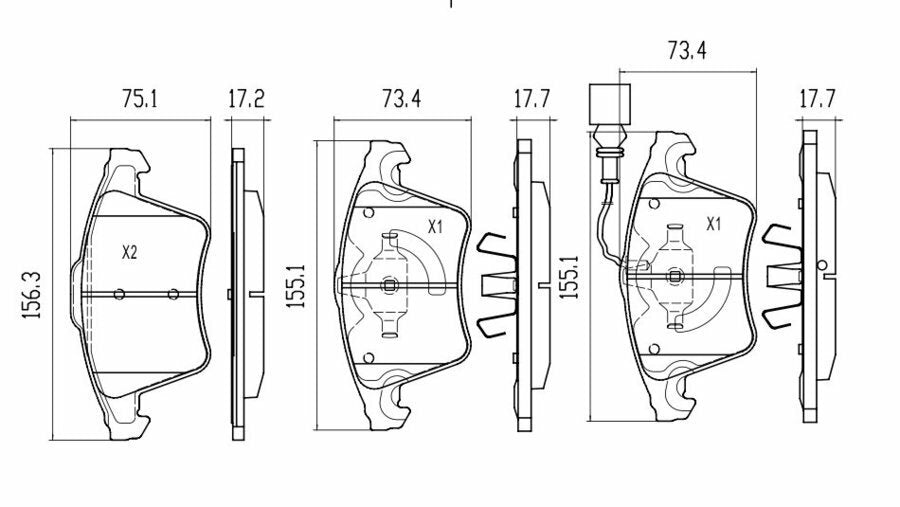 RDA Front Extreme Disc Brake Pads for Volkswagen Caravelle T5 2.0L 2004-ON