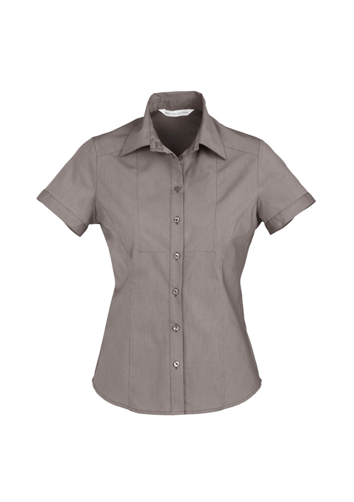 Biz Collection Ladies Chevron Short Sleeve Shirt