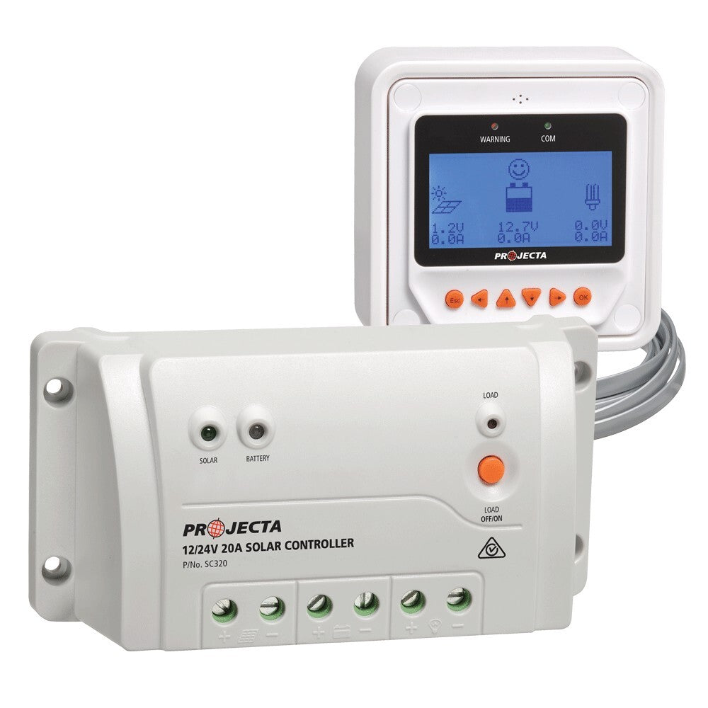 Projecta SC320D Remote 20 Amp Solar Panel Regulator Controller 12 Volt Charger