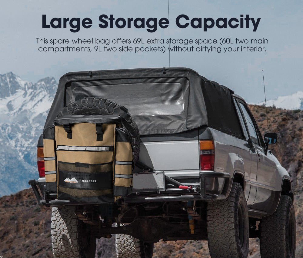 SAN HIMA Spare Wheel Rubbish Bag 69L Dirty Gear Bag Bin Car Rear Tire Trash Bag