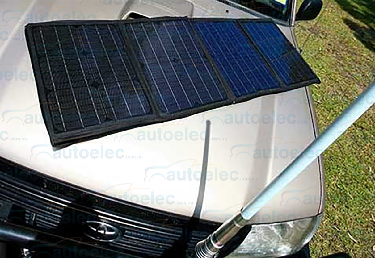 Projecta 80W Watt Portable Folding Solar Panel Kit 4wd Camping Hunting Spm80K