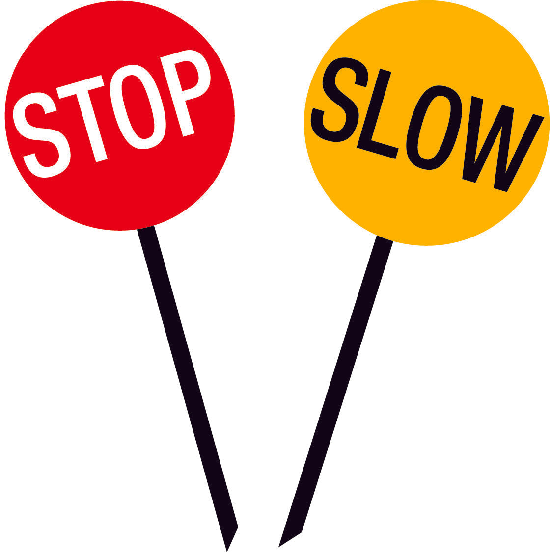 Stop/Slow Baton with Extendable Aluminium Handle Class 1 Reflective 450mm