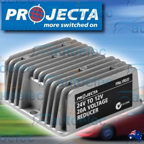 Projecta 20 Amp 24 Volt To 12 Volt 12V Waterproof Voltage Reducer Output Vr020
