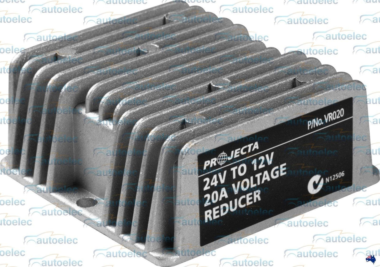 Projecta 20 Amp 24 Volt To 12 Volt 12V Waterproof Voltage Reducer Output Vr020