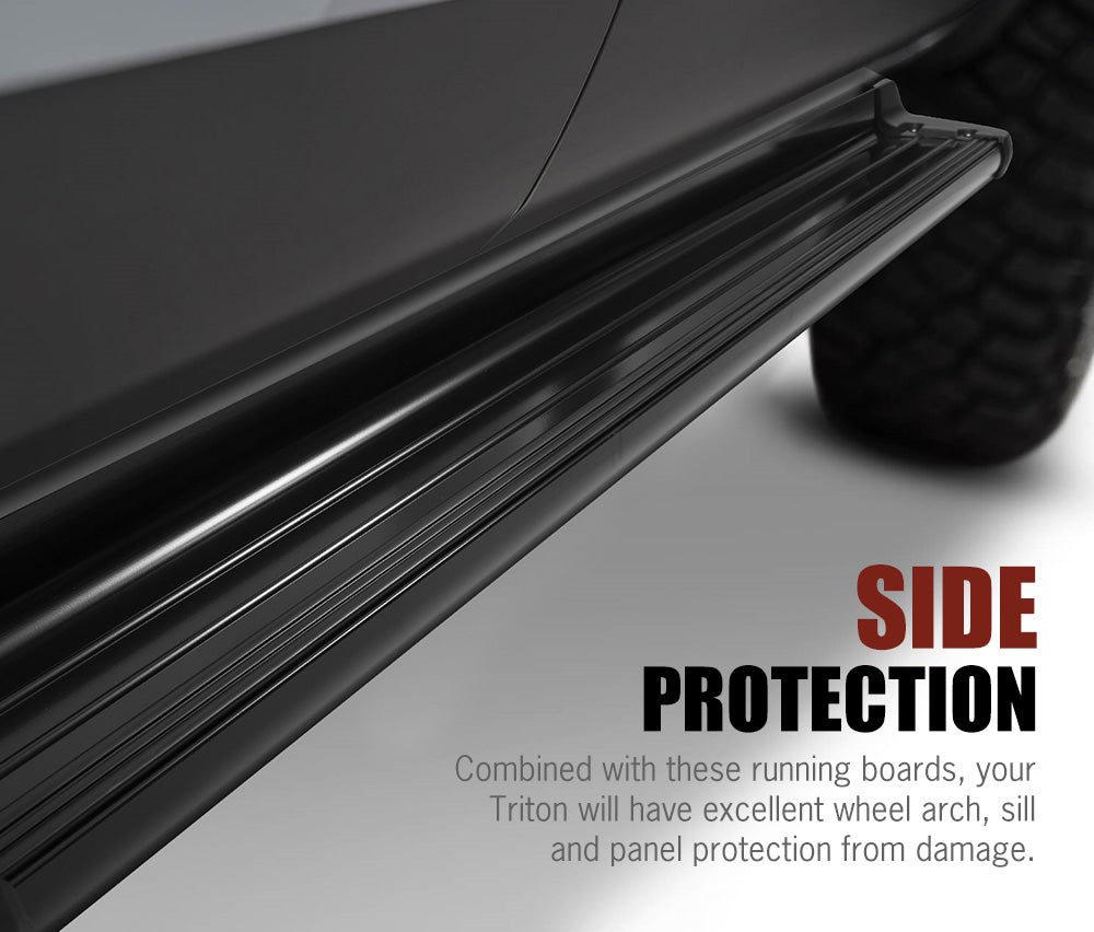 SAN HIMA Side Steps for Mitsubishi Triton MQ 2015 - On Dual Cab