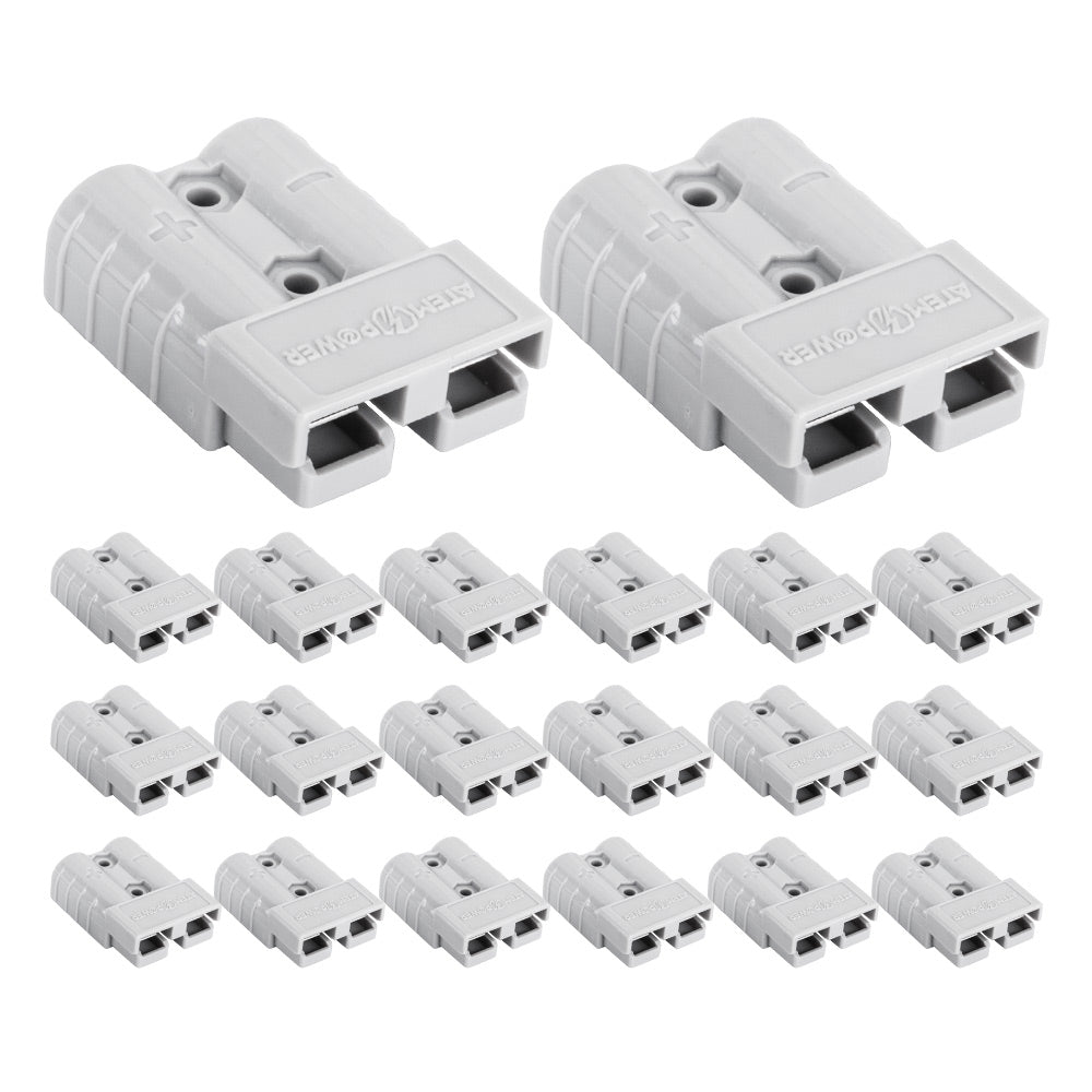 ATEM POWER 20Pcs Anderson Style Plug Connectors 50AMP 12-24V 6AWG