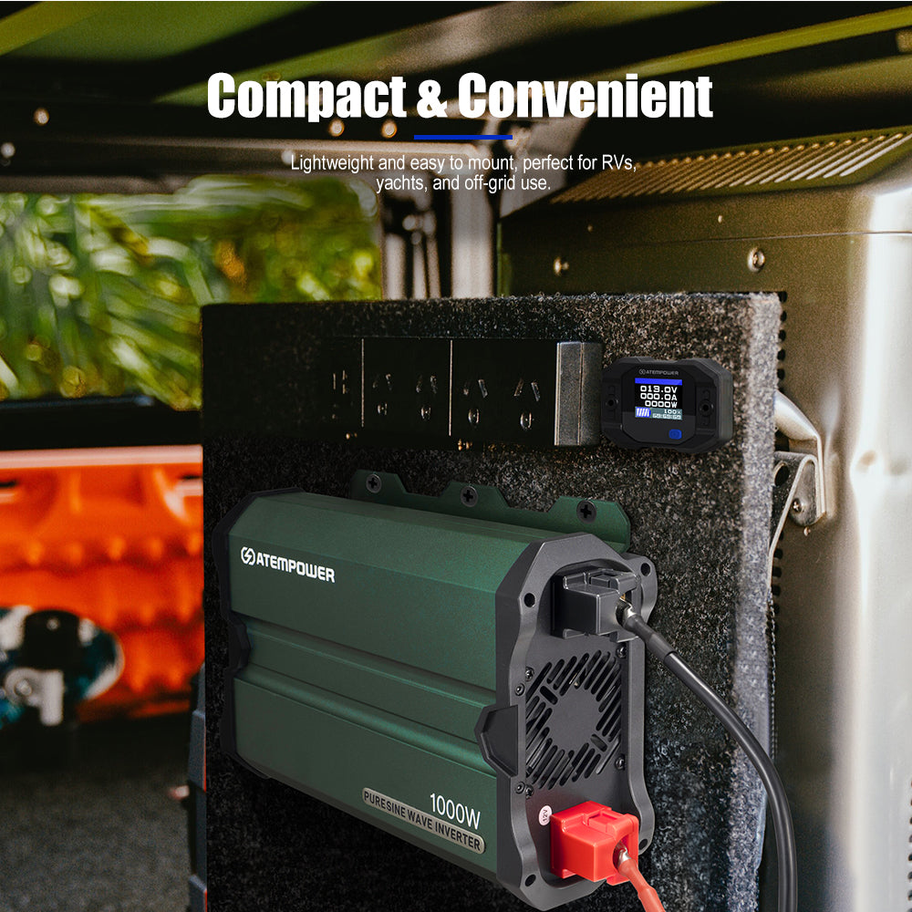 Atem Power 1000W/2000W Pure Sine Wave Inverter 12V to 240V Remote Control Boat