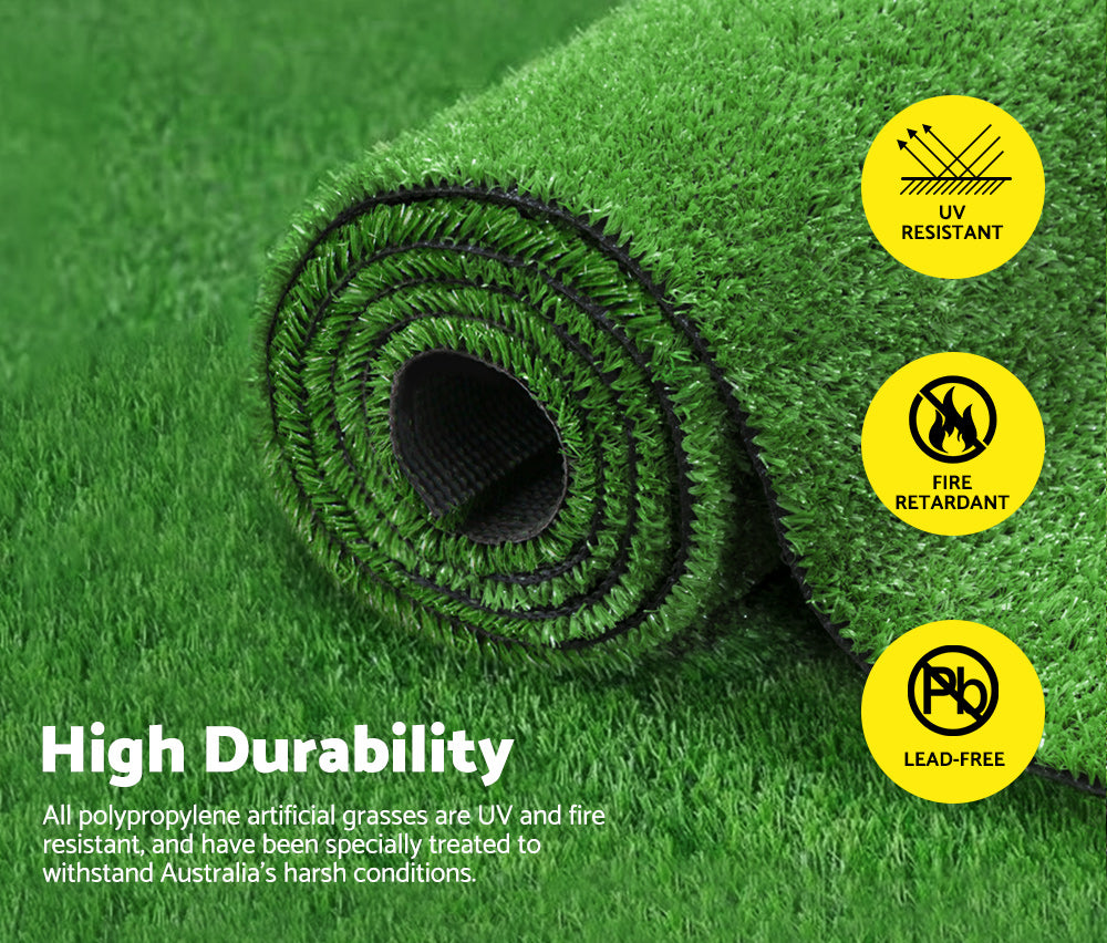5 Rolls MOBI OUTDOOR Artificial Grass Synthetic Turf 2M x 5M Plastic Lawn 10mm
