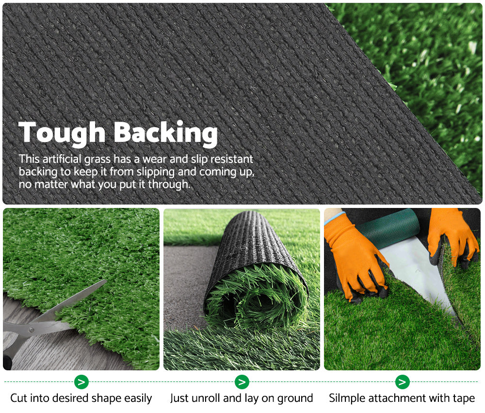 5 Rolls MOBI OUTDOOR Artificial Grass Synthetic Turf 2M x 5M Plastic Lawn 10mm