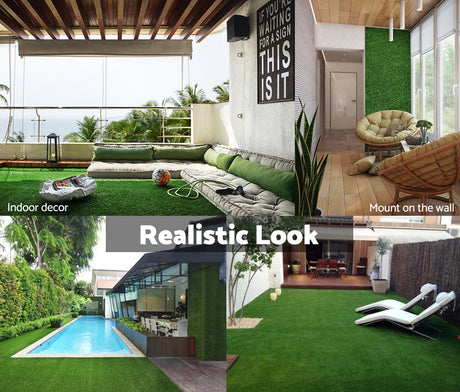 Mobi Artificial Grass Synthetic Fake Lawn 10~60SQM Turf Plant Plastic Olive 17mm