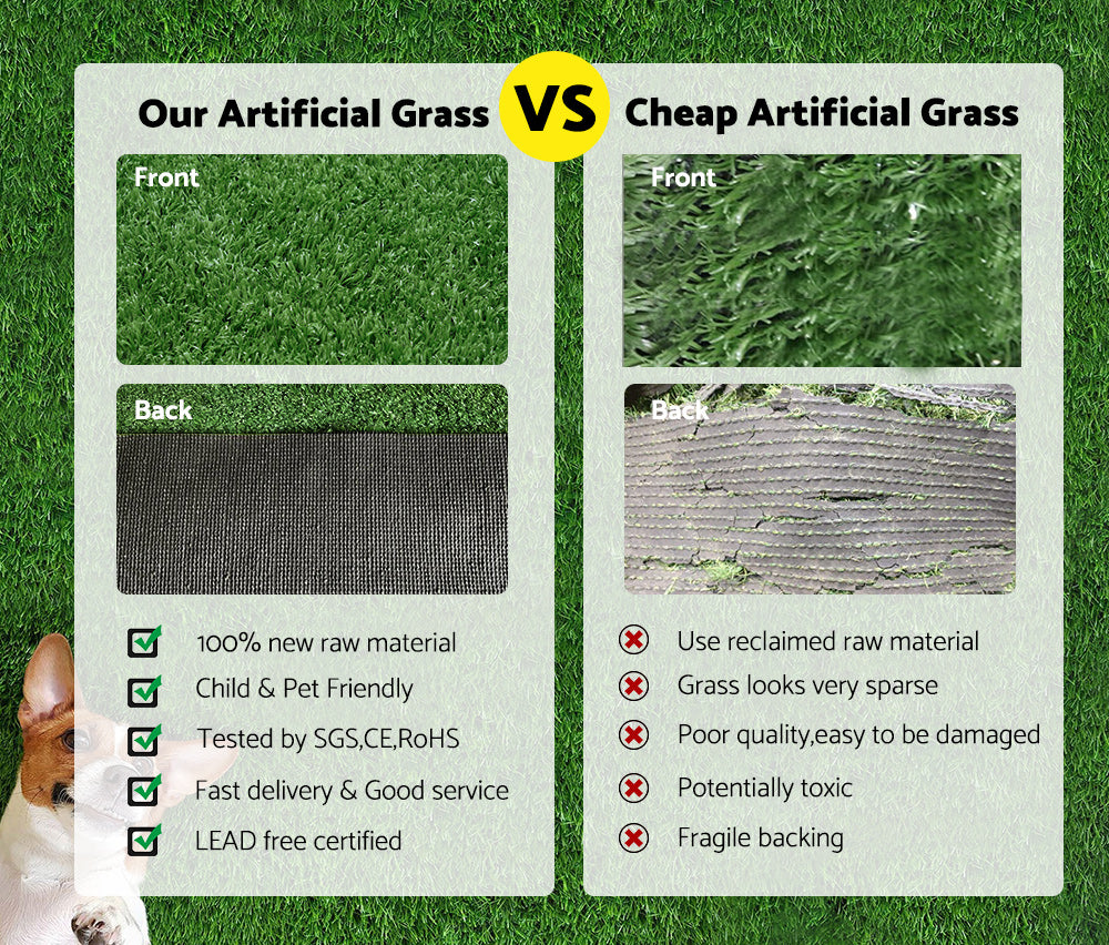 MOBI OUTDOOR Artificial Grass 17mm 2mx10m 20sqm Synthetic Grass