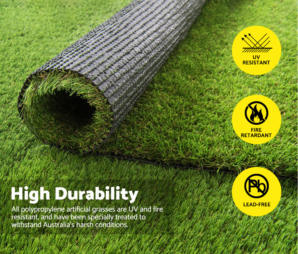 Mobi Artificial Grass Synthetic Fake Lawn 10-60SQM Turf Plastic Plant 30mm