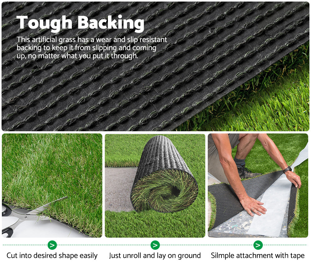 Mobi Artificial Grass Synthetic Fake Lawn 10-60SQM Turf Plastic Plant 30mm